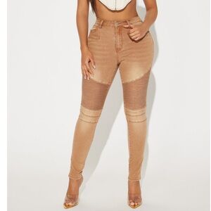 Fashion Nova Jeans Beige Size 1